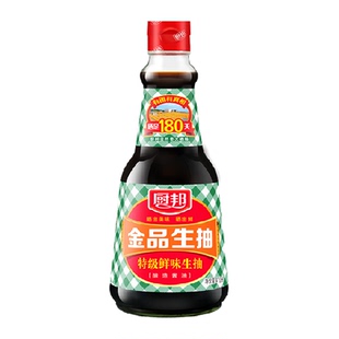 厨邦金品生抽酱油410ml特级鲜味生抽家用调味品炒菜凉拌烧肉调料