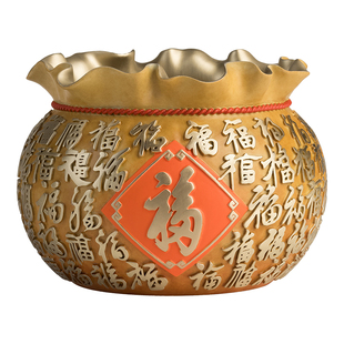 铜师傅《百福袋》客厅桌面铜摆件 家居装饰工艺品礼物