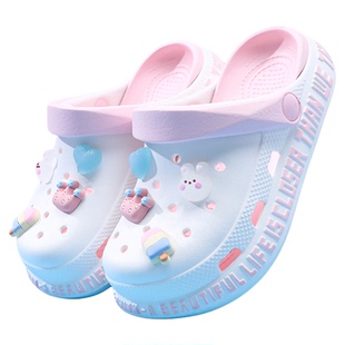 女童凉鞋防滑外穿女宝拖鞋儿童洞洞鞋2026夏季新款宝宝女孩沙滩鞋