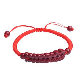 官方旗舰店正品朱砂平安喜乐红绳手链男女款本命年手工编织红手绳
