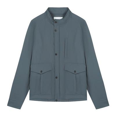 ZIOZIA冬季两面穿单排扣千鸟格外套保暖毛呢大衣男ZCG04961J