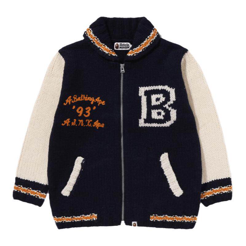 粗针提花毛衣开衫BAPE
