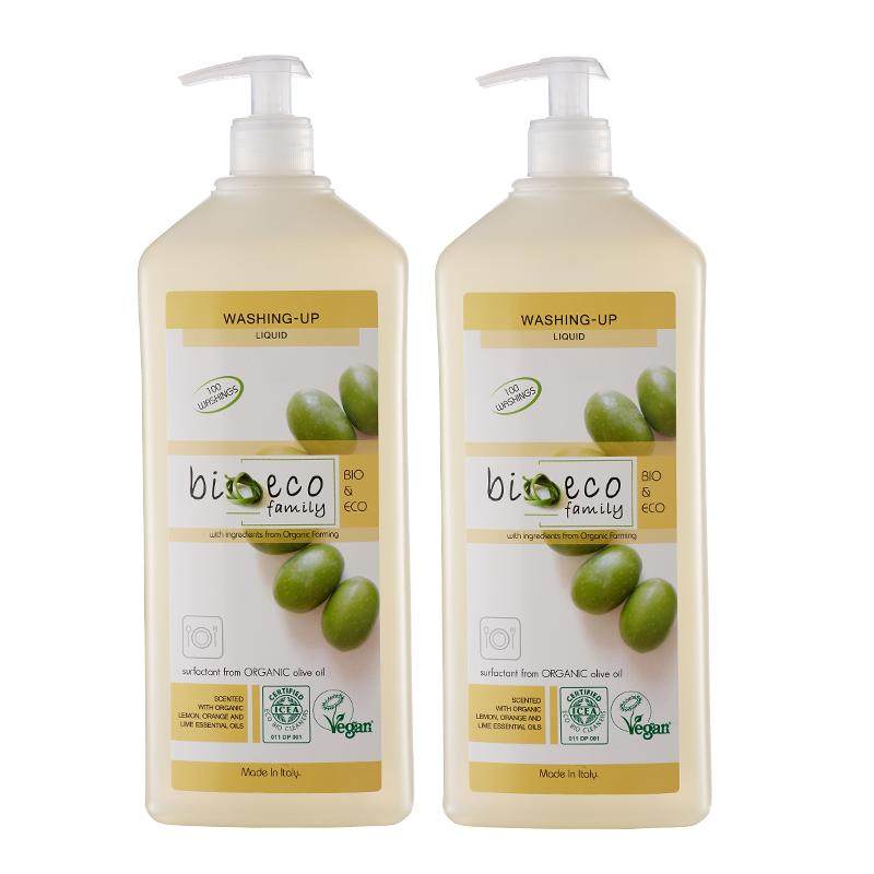 【复购专享】ICEA认证洗碗液2瓶装 食品级bioecofamily洗洁精厨房