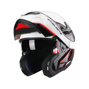 西班牙MT摩托车揭面盔头盔双镜片四季截面盔加大号男女夏季全盔