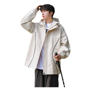 雪中飞2026春秋新款男女情侣夹克无性别外套连帽工装户外运动骑行