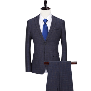 罗蒙西装男套装正装全套新郎伴郎男士正装大学生装面试西服两件套