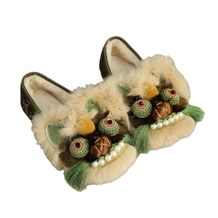 2026新款女式国风虎头鞋成人女汉服绣花鞋新中式软底布鞋手工棉鞋