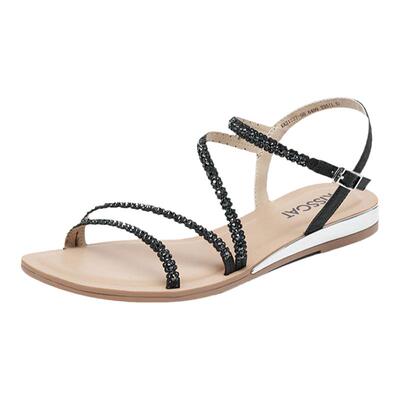 接吻猫夏季简约休闲时尚露趾凉鞋