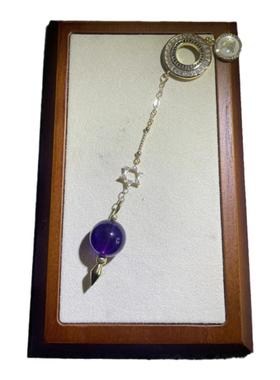 女紫水晶锆石原创灵摆