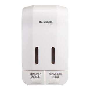 酒店宾馆家用免打孔分装给皂器沐浴露洗发水手动按压壁挂式皂液器