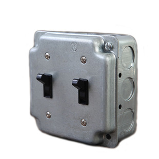 美式复古开关面板明装底盒工业风单联双控拨杆开关一开五孔插座