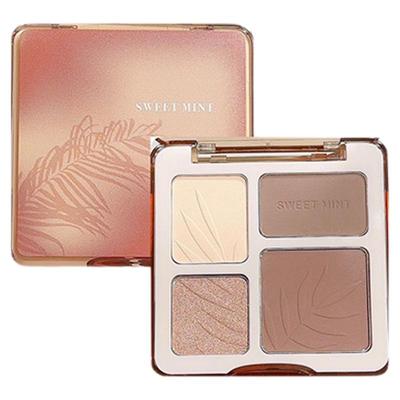 四色哑光修容盘高光一体盘