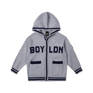 BOY童装 25秋新款毛衣儿童连帽开衫毛衫外套男女童中大童亲子装