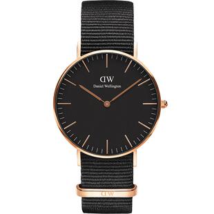 [618狂欢]DW手表情侣款CLASSIC系列纯色织纹石英手表腕表经典