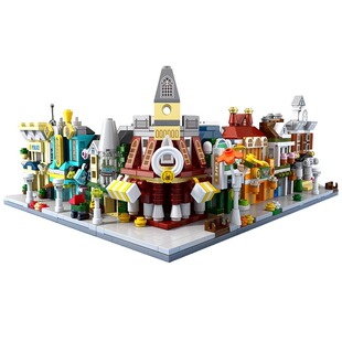 2025益智房子建筑模型新款拼装欧洲街景组装合体玩具男孩子百变