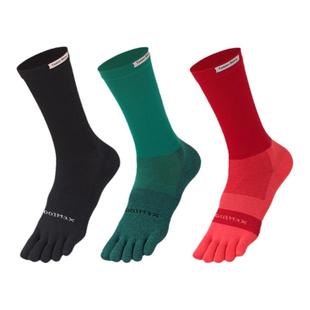 唐城故事高筒五指袜男COOLMAX跑步速干吸汗秋冬不闷运动长筒袜子