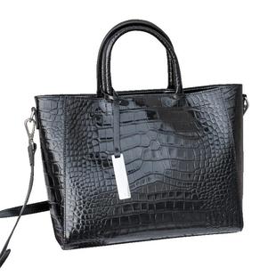 轻奢女包2025秋冬新款真皮鳄鱼纹大容量斜挎手提包安哥拉红牛皮包