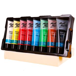 蒙玛特丙烯颜料套装75ml管状手绘画纺织diy画衣服鞋子陶瓷石头防水防晒不掉色墙绘专用蒙马特丙烯画颜料儿童