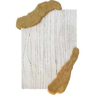 木兰床边羊毛地毯异形不规则卧室高级感男孩女孩房客厅手工茶几毯