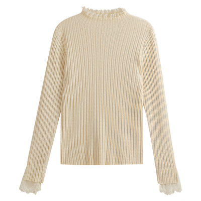 设计感小众显瘦百搭针织打底衫女