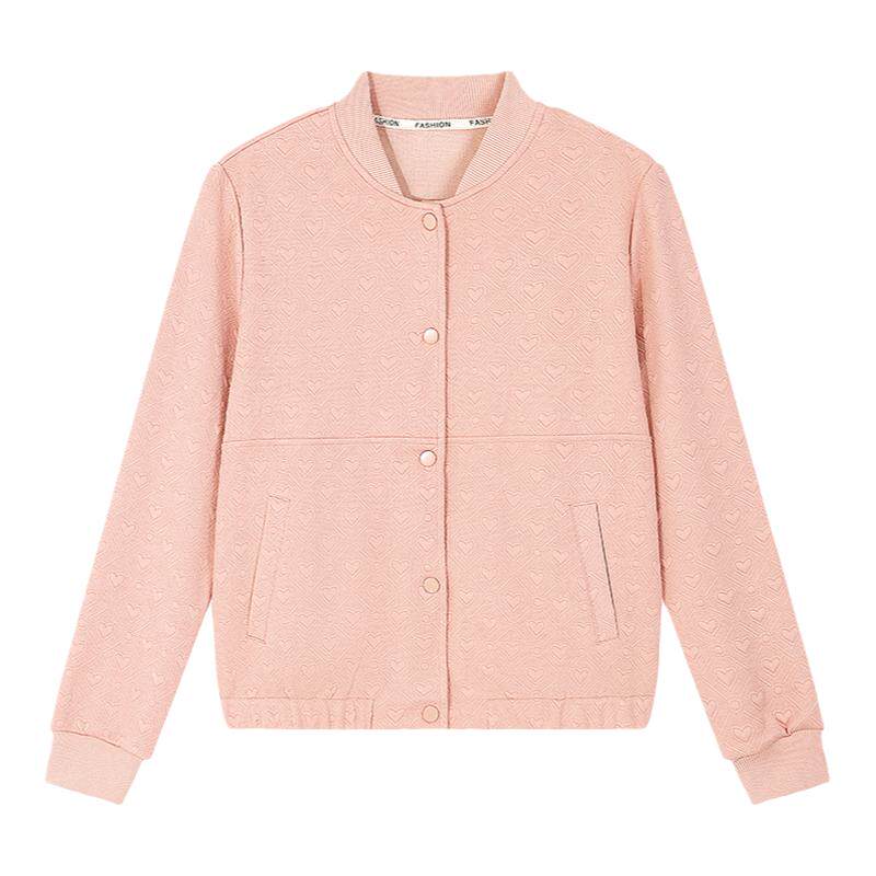 立领短款棒球服开衫外套女