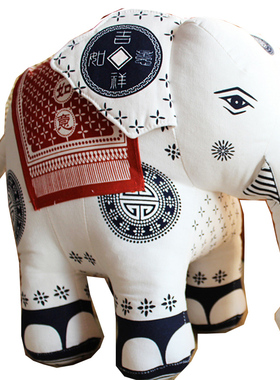 布艺象布偶手工艺摆件特色礼品