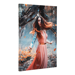 婚纱照片定制作油画布无边相框放大尺寸挂墙写真打印艺术微喷装裱