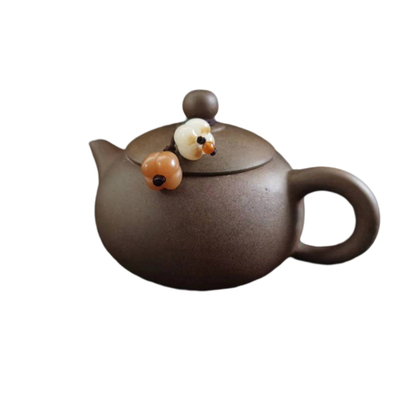 田园风原创手工紫砂壶盖绳高端