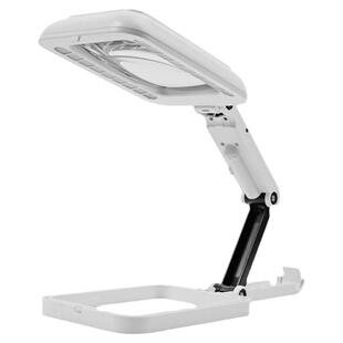 台式放大镜带灯方形可折叠插电手持式高清老人阅读专用挑刺暖黄光