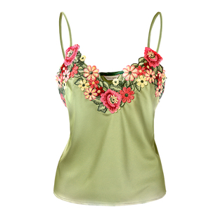 NoirTease夏季丝质薄短款内搭打底吊带V领抹胸上衣背心女修身显瘦