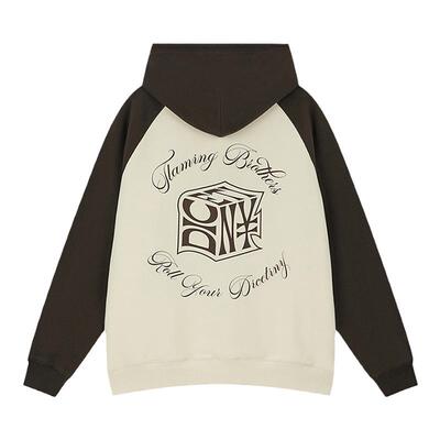 DICETINY拼色插肩袖帽衫