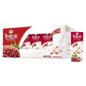 伊利谷物牛奶谷粒多红谷黑谷生椰燕麦营养早餐奶250g*12