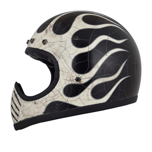 汤普森专业复古头盔 订制图案 彩绘头盔 手绘DIY头盔 经典MOTO3