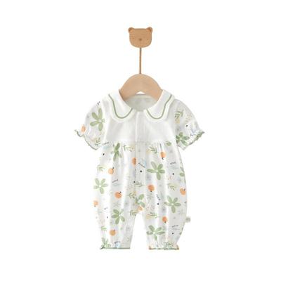 小聪熊女宝宝纯棉夏装连体衣