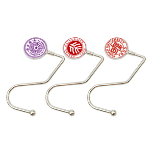 中小学生书包课桌挂包钩免粘贴免安装可拆卸大学校徽图案桌边挂钩