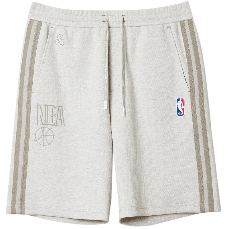 杰克琼斯NBA联名款夏季新款字母印花松紧抽绳日常休闲短裤男装