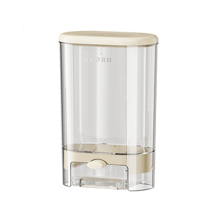 壁挂式猫粮储存桶按压式狗粮密封罐防潮装宠物粮食定量防虫收纳盒