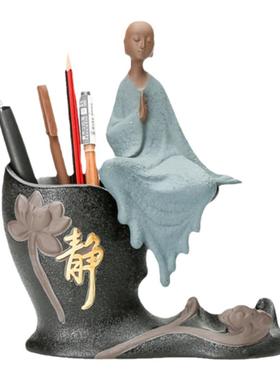 陶瓷禅意风小和尚现代简约装饰品