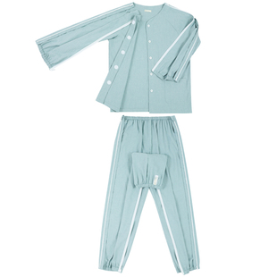 易穿脱护理服长袖长裤纯棉病号服骨折术后肿瘤化疗透析住院病人服