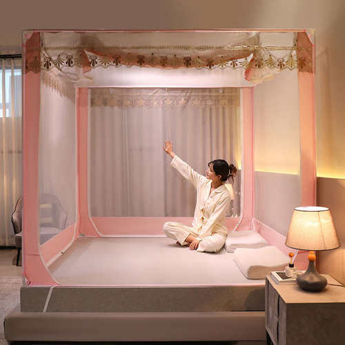 蚊帐家用2024新款180x190儿童防摔150x190卧室135x190床回底全底