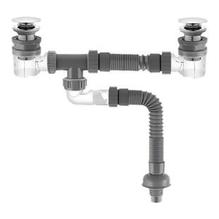 双面盆下水管二合一防臭管双槽台盆洗手盆脸盆加长防虫臭下水套装