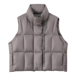 Basic House/百家好保暖无袖羽绒马甲女2025新款潮流韩版百搭上衣