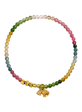 巴西天然彩虹碧玺手链女收藏级