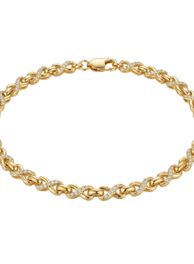 《月光曲》S925纯银麻花手链