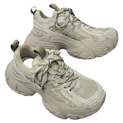 SHEENSEA真皮增高翘臀老爹鞋女