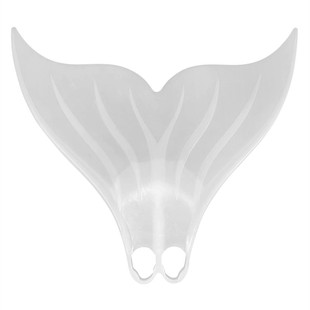 萌萌哒潜水空间 美人鱼脚蹼透明款硅胶人鱼尾碳纤维单蹼训练蛙鞋