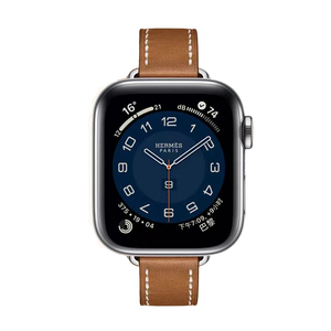 适用iwatch10se苹果UItra手表applewatch爱/马仕真皮表带女新款细