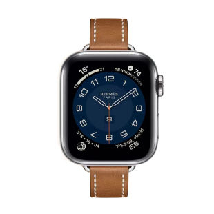 适用iwatch11爱/马仕苹果UItra手表applewatch真皮细表带女新款se