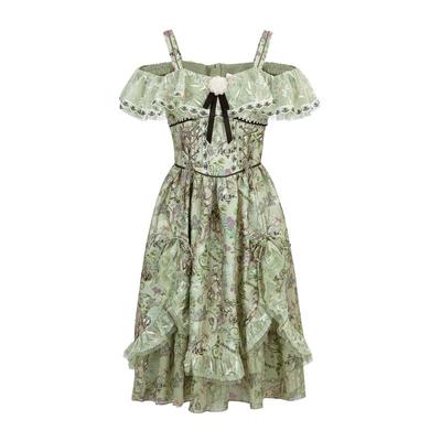 华服系列-窈窕淑女LULUALWAYS法式复古公主露肩连衣裙