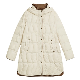 【云朵0压感】YINER音儿专选女装冬季时尚中长款高克重厚实羽绒服
